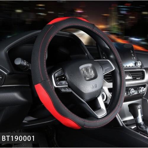 Sport Leather Car Steering Wheel Covers Case Auto Interior Accessories For Funda Volante Ford Mondeo Mk4 Ford Focus 2 prius 30