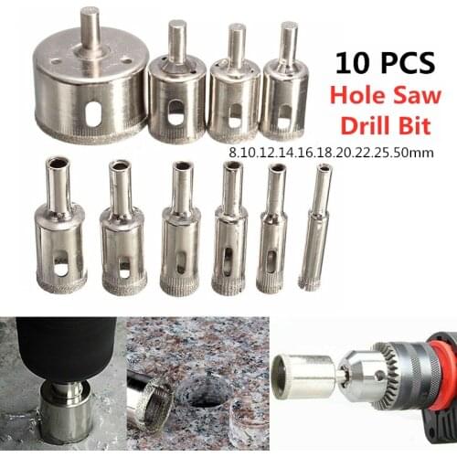 Diamond Coated Core Drill Bit Convenient To Use 8-50mm Drill Bit Tool For Tiles Marble Glass Ceramic Hole Opener Electric Tools