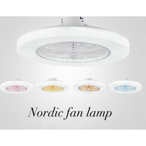 220v/110v 72W LED dimming remote control ceiling Fans lamp Invisible Leaves 58cm Modern simple home decoration Luminaire