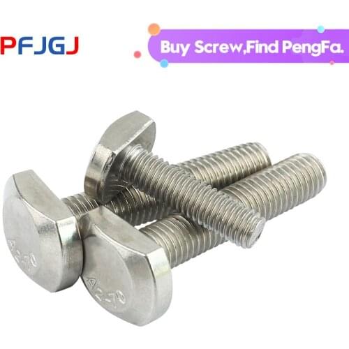 Peng Fa GB37 304 Stainless Steel T-type Screw T-type Groove Bolt T-shaped Press Plate A2-70 Mold M5M6M8M10M12