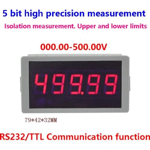 GWUNW BY56W DC 500.00V(500V) 5 bit high precision Voltmeter RS232 Serial Communication alarm signal Voltage Tester Meter
