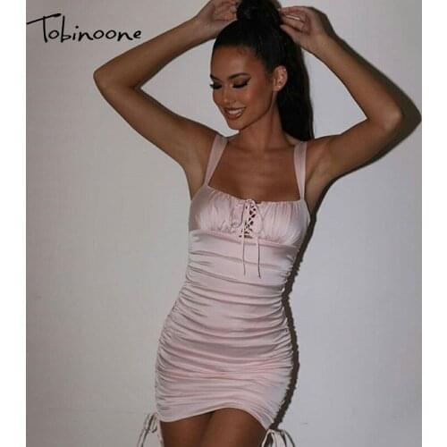 Tobinoone Pink Summer Dresses