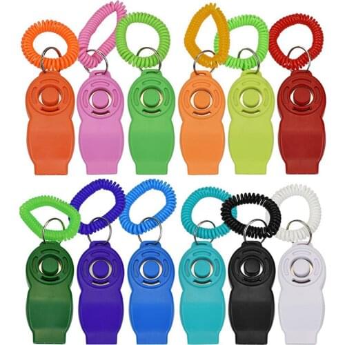 Dog Training Whistle Clicker Pet Dog Trainer Click Puppy Aid Guide Obedience Pet Equipment Dog Products Pet Supplies CA