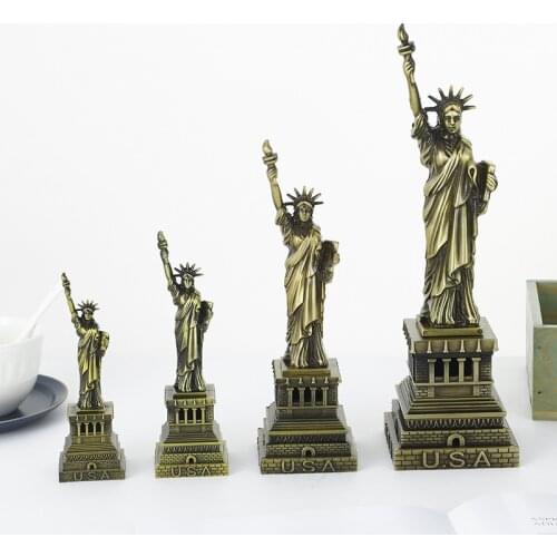 Vintage Home And Garden Decoration Metal Collectibles Travel Souvenirs of New York The Statue of Liberty Model for Familys