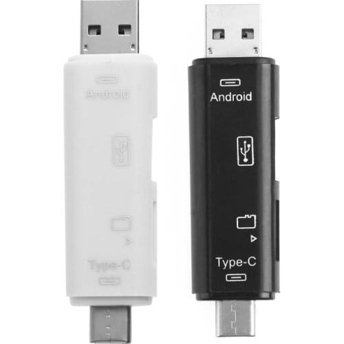 High Speed Type-C Card Reader Micro USB Type-C Flash Drive Adapter Connector Universal 3 in 1 Combo to Slot TF Card Reader
