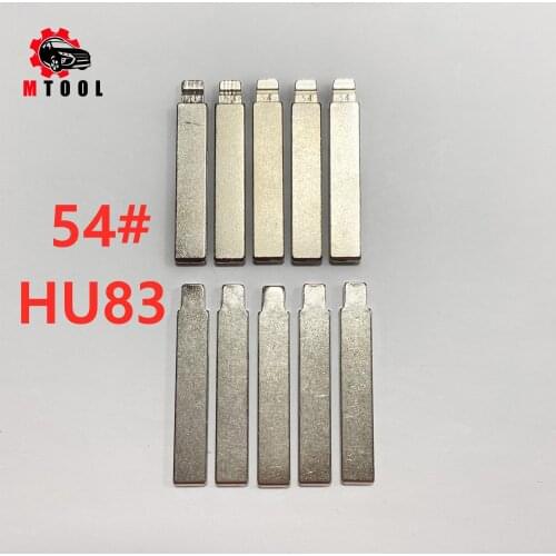 10 pcs/lot #54 lishi HU83 Metal Blank Uncut Flip KD/VVDI Remote Key Blade for Peugeot 301/307/308/408 Citroen C3/C4L/C5
