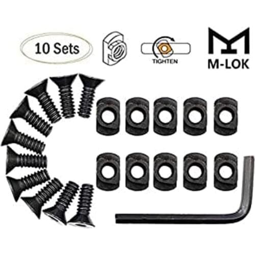 10pcs M-Lok Replacement Screws mlok Rail T Nut Replacement Screws Set of Screws