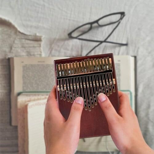 17 Key Kalimba Thumb Piano Finger Mbira High-Quality Wood Body Keyboard Musical Instrument Portable Waterproof Bag Accessories
