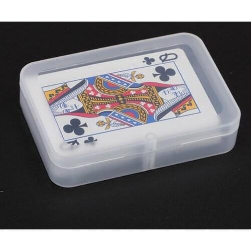 300pcs High Quality Transparent Playing CARDS Plastic Box PP Storage Boxes Packing Case (CARDS width less than 6cm)