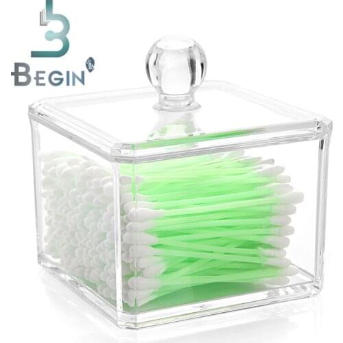 Acrylic organizer Holder Box Cosmetic Makeup Cotton & Pad Box Nail Remover Paper Wipe & Jewelry Cases For Home Hotel Office