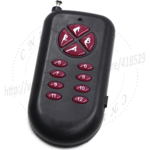 Remote Control Switch Wireless Remote Controller 12 buttons 12CH Transmitter Without Receiver Black Remote 315/433Mhz