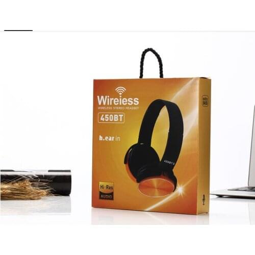 MDR-XB450BT Wireless Bluetooth Headphone heavy bass Folding stereo headset with NFC support TF card black or red
