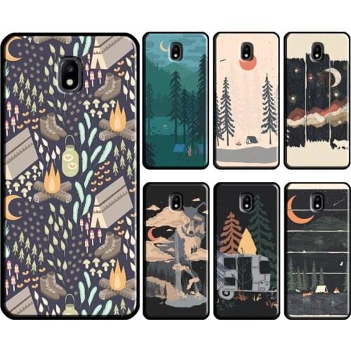 Starry Night Camping Mountains For Samsung Galaxy J7 J3 J5 2017 A3 A5 2016 J4 J6 A6 A8 Plus J2 Core J8 2018 Phone Case