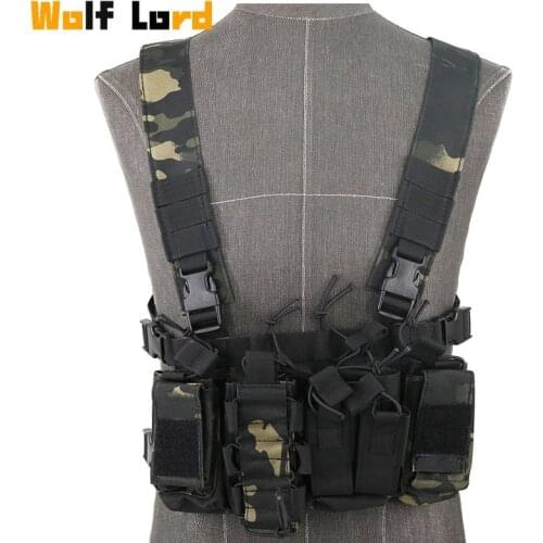 Functional Tactical Chest Bag Airsoft Hunting Vest Waist Pack Military Magazine Radio Harness Pouch Holster Army Chest Rig Bag