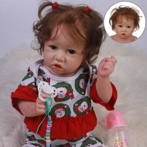 58CM Bebe Reborn Baby Dolls So Truly Like Alive Doll In Brazil Toddler bebe Toy Christmas Gifts