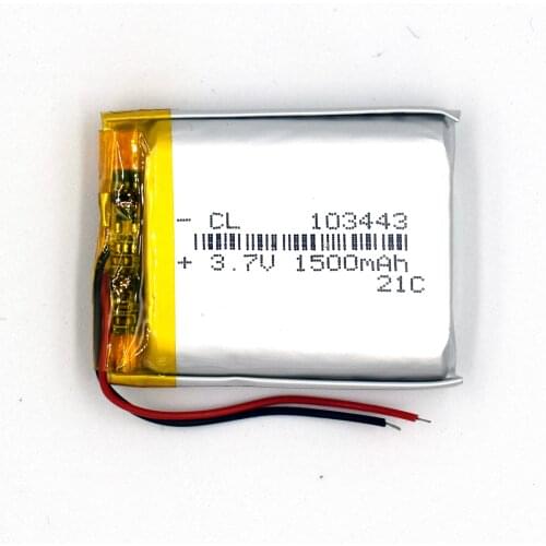 2pcs 3.7V 1500mAh Li-polymer Rechargeable Battery lithium Li-Po ion for MP3 MP4 KTV family microphone with GPS103443