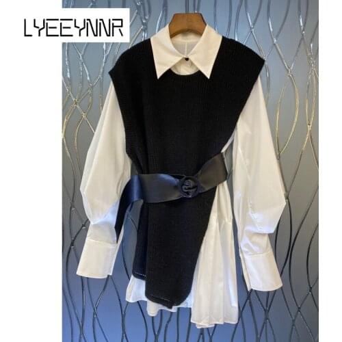 Женские трикотажные рубашки LYEEYNNR China At AliExpress