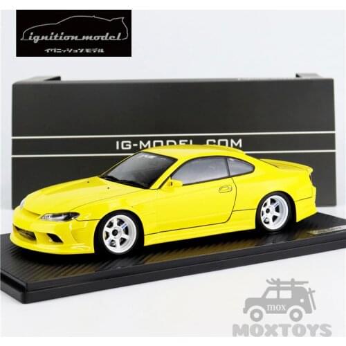 IG 1:18 Nissan VERTEX S15 Silvia Yellow Resin Model Car