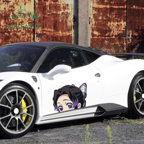 EARLFAMILY 43cm x 30.1cm for Anime PEEKING Fine Decal Waterproof Car Stickers Car Assessoires Decals Sunscreen For JDM SUV RV