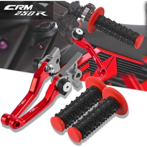 Motocross Non-slip Hand Grips Handlebar Dirt Bike Brake Clutch Levers FOR HONDA CRM250R CRM 250R 1994 1995 1996 1997 1998 1999
