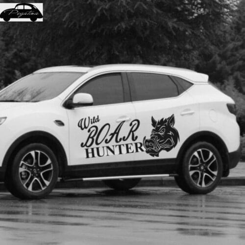 Hunt Boar Decal Hunting Club Sticker Hollow Sticker Hunter Car Window Vinyl Decal Funny Poster Motorcycle