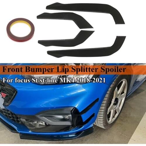Front Bumper Lip Side Splitter Spoiler, for Ford Focus ST ST-Line MK4 2018-2021 Side Blade Trim Fender