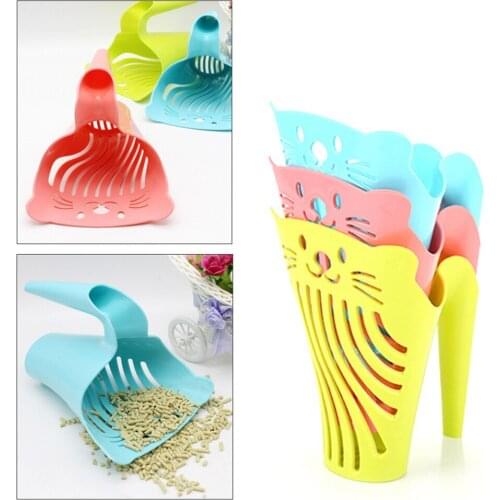 Useful Cat Litter Shovel Universal Plastic Cats Sand Box Scoop Dog Pooper Scooper Kitten Toilet Spoons Pet Waste Cleanning Tool