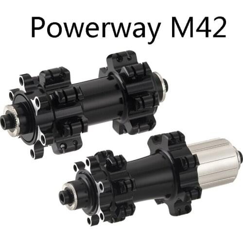 Powerway M42 MTB XC road disc thru hubs Front 100mm X 15 Rear 142mm x12, M32 upgrade version straight pull hub