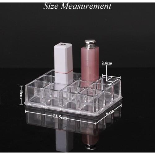 Clear Plastic Acrylic Makeup Organizer Cosmetic Holder Case Lipstick Nail Polish Rack Storage Shelf Cheap Price 11.5*9*3