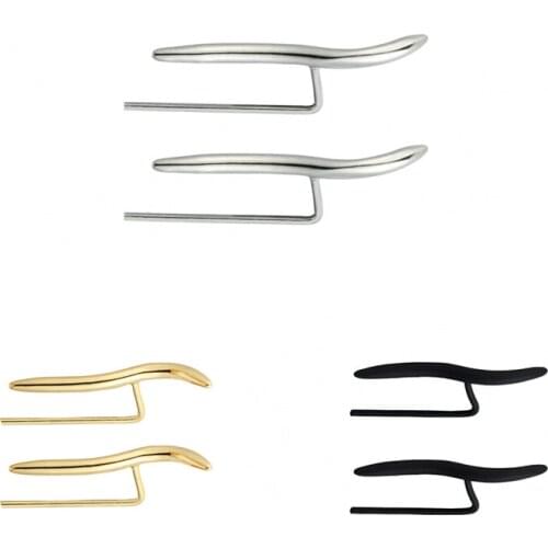 Bohemian simple style black silver gold color stud earring for women brincos bijoux fashion trendy gift ear pin Jewelry E4687