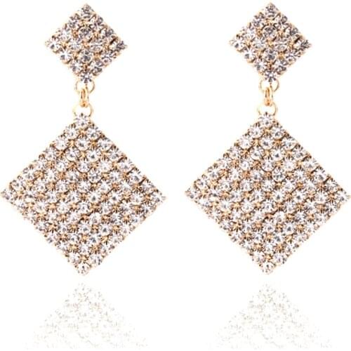 Rhinestone Earrings Vintage Fashion Jewelry 181211-2