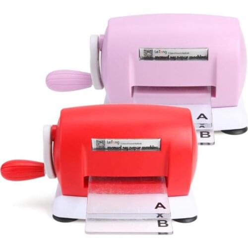 DIY Dies Cutting Embossing Machine Scrapbooking Dies Cutter Paper Card Die-Cut Machine Home Embossing Dies Tool Pink Purple