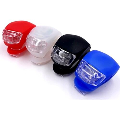 Bicycle Front Light Silicone LED Head Front Rear Wheel Bike Light Waterproof Cycling with Battery Bicycle Accessories Bike Lamp