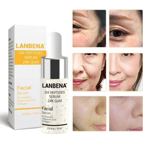 LANBENA 24K Gold Face Serum Moisturizer Essence Cream Whitening Day Creams Anti Aging Anti Wrinkle Firming lift Skin Care
