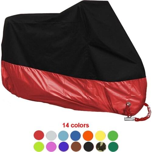 Waterproof Motorcycle Cover Scooter Motorcycle Raincover with Lock-hole Wearable Dustproof Anti UV Electric Bike M-4XL 4 Color