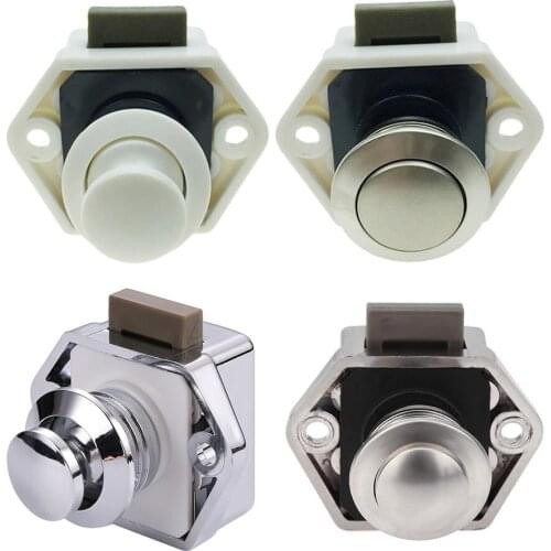 Camper Car Push Lock RV Caravan Boat Motor Home Cabinet Drawer Latch Button Locks for Furniture Hardware Accessories