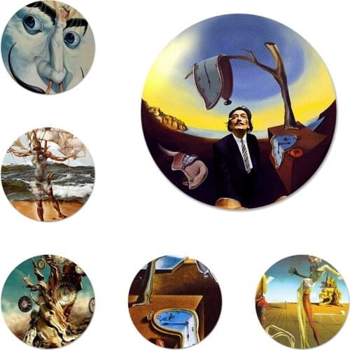 58mm Salvador Dali Badge Brooch Pin Accessories For Clothes Backpack Decoration gift