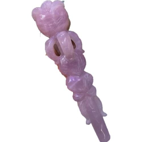 1pcs Natural Crystal Hand-Carved Powder Crystal Amethyst Rose Healing Energy Mineral Quartz Home Decor Christmas gift