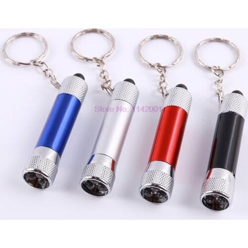 1000 pieces Mini Keychain Light Emergency Night Light Camping Flashlight Portable LED Torch Aluminum Keyring 5 LED