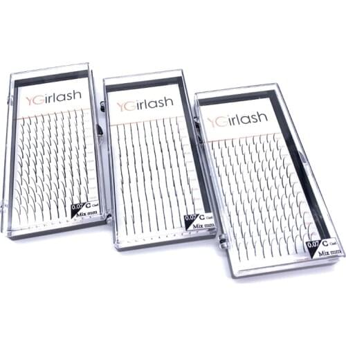 YGirlash 12 Lines Hot A/M Shape Fairy Angel Eyelash C Curl Individual False Mink Magic Eyelashes A shape Cilia Lash Extension