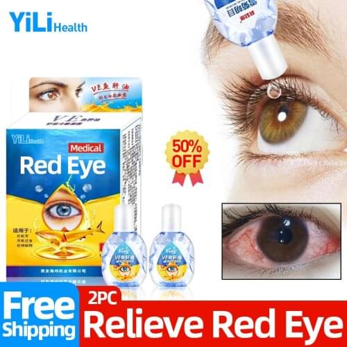 15ml Red Eye Clean Drop Cod liver oil Eyes Drops Contact Infected Medical Cleanning Detox Removal Eyeball Fatigue