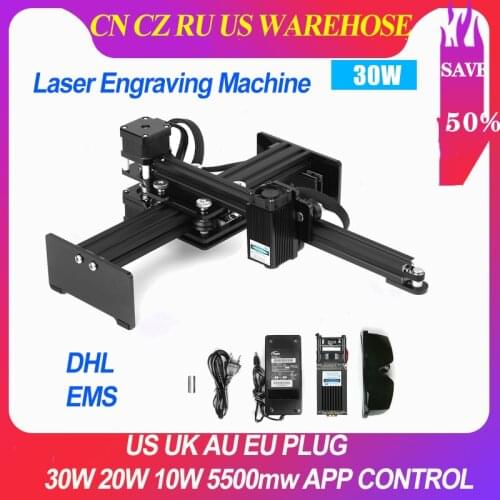 30w CNC Laser Engraving Machine Mini Desktop Laser Engraver Printer Portable Carver DIY Laser Logo Mark Printer Machine