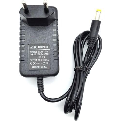 5V 2A 5.5x2.5mm / 5.5*2.5mm Wall Home Charger EU US Plug with Stripes Power Supply Adapter High Quality
