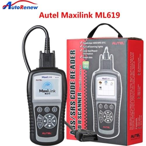 Autel MaxiLink ML619 OBD 2 Car Diagnostic Tool Code Reader ABS SRS Airbag OBD2 Scan Tools Automotive Scanner PK Autolink AL619