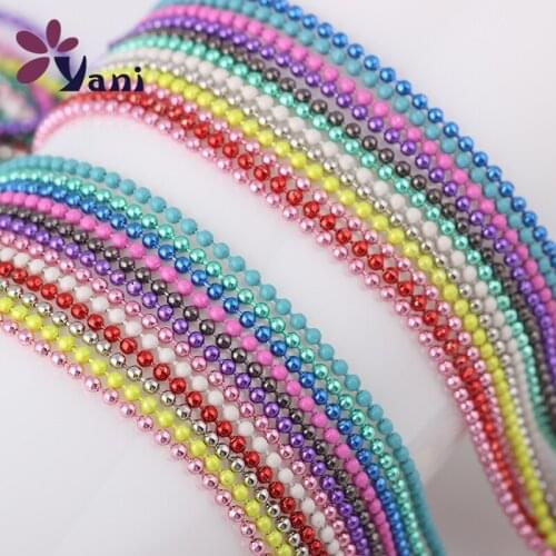 10pcs/lot New Fashion Rainbow Beads Chain For Glass Memory Floating Locket Long Statement Necklace