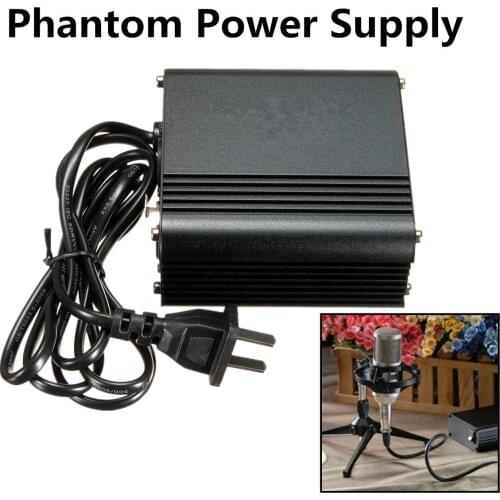 48V DC Phantom Power Supply US Plug For Condenser Microphone Music Recording Equipment 220V