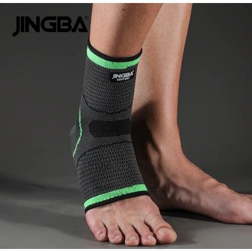 JINGBA SUPPORT 1PCS Football Ankle support protector+Basketball knee pads Elbow brace support +Wristband boxing hand wraps
