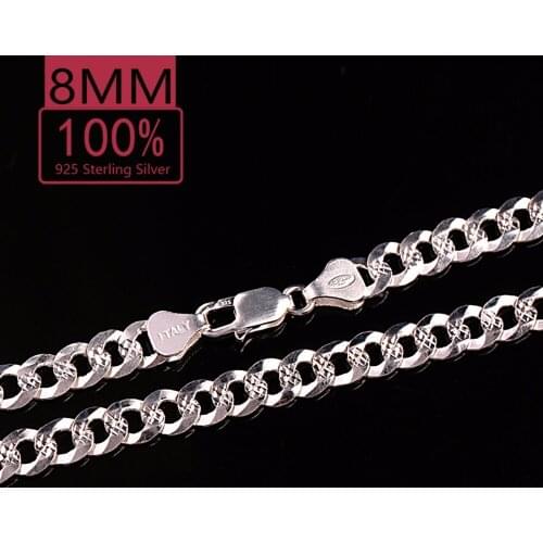 KASANIER 10pcs 100% 925 Sterling Silver Bracelet 8MM Men Bracelet Charm Bangles fashion silver jewelry silver 925 bracelets
