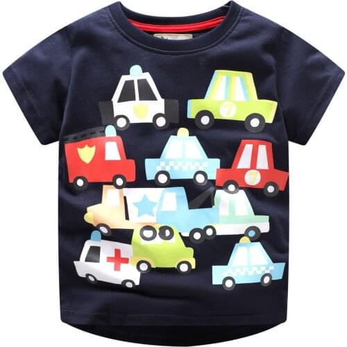 2019 fashion T-Shirts For Boys Cartoon Printing Children T-Shirts Boys Clothes O-neck Kids Outwear children Clothes Tops