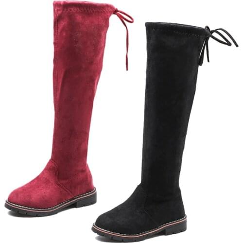 Fashion Girls Boots Childrens Long Boots Soft Knee-High Boots Kids Princess Shoes Autumn Winter Warm Toddler Girls Botas